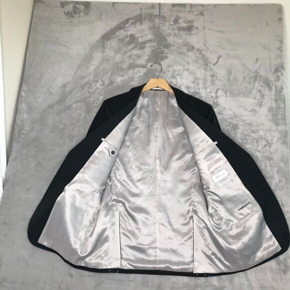 Nordstrom Signature Traditional Fit Mens Blazer Mens 42R Charcoal Gray NEW Wool - Picture 2 of 8